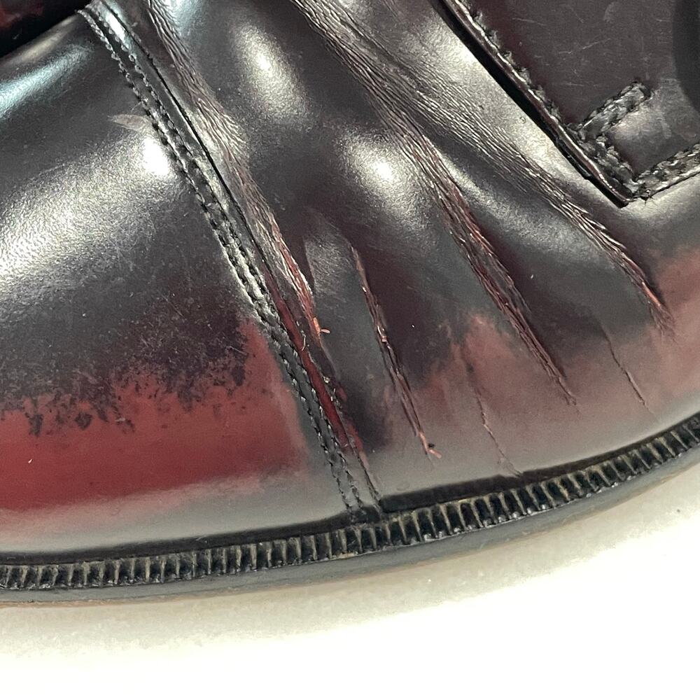 Cole Haan Leather Lace Up Dress Shoes Men 11 Brown Burgundy Cap Toe Oxford READ - Picture 13 of 15